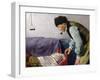 Niels Haihede and little Sophus, 1883-Christian Krohg-Framed Giclee Print