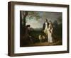 Niels Ryberg with His Son Johan Christian and His Daughter-In-Law Engelke, Née Falbe, 1797-Jens Juel-Framed Giclee Print