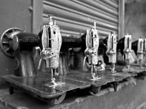 India, Mysore; Recently-Repaired Sewing Machines Outside a Sewing-Machine Repair Shop in Mysore-Niels Van Gijn-Photographic Print