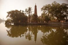 Bali, Ubud, a Statue of buddha Sits Serenely in Gardens-Niels Van Gijn-Mounted Photographic Print