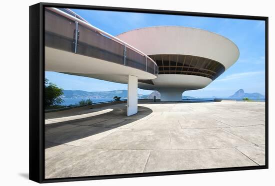 Niemeyer Museum of Contemporary Arts, Niteroi, Rio De Janeiro, Brazil, South America-Gabrielle and Michael Therin-Weise-Framed Stretched Canvas