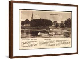 Nienburg Weser, Dampfer, Weserschlößchen, Lied-null-Framed Giclee Print