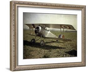 Nieuport Biplane, Aisne, France, 1917-Fernand Cuville-Framed Giclee Print
