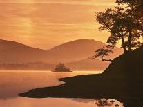 Mist Rising on Derwent Water at Dawn, Lake District National Park, Cumbria, England, United Kingdom-Nigel Blythe-Photographic Print