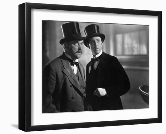 Nigel Bruce and Basil Rathbone: The Hound of The Baskervilles, 1939-null-Framed Photographic Print