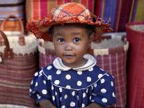 Young Girl Beside a Road-Side Stall Near Antananarivo, Capital of Madagascar-Nigel Pavitt-Photographic Print