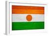 Niger Flag Design with Wood Patterning - Flags of the World Series-Philippe Hugonnard-Framed Premium Giclee Print