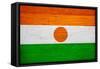 Niger Flag Design with Wood Patterning - Flags of the World Series-Philippe Hugonnard-Framed Stretched Canvas