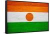 Niger Flag Design with Wood Patterning - Flags of the World Series-Philippe Hugonnard-Framed Stretched Canvas