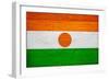 Niger Flag Design with Wood Patterning - Flags of the World Series-Philippe Hugonnard-Framed Art Print