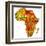 Niger on Actual Map of Africa-michal812-Framed Art Print