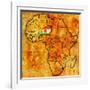 Niger on Actual Map of Africa-michal812-Framed Art Print