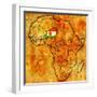 Niger on Actual Map of Africa-michal812-Framed Art Print