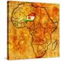 Niger on Actual Map of Africa-michal812-Stretched Canvas