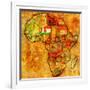 Niger on Actual Map of Africa-michal812-Framed Art Print