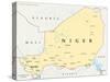 Niger Political Map-Peter Hermes Furian-Stretched Canvas