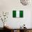 Nigeria Flag Design with Wood Patterning - Flags of the World Series-Philippe Hugonnard-Art Print displayed on a wall