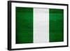 Nigeria Flag Design with Wood Patterning - Flags of the World Series-Philippe Hugonnard-Framed Art Print