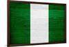 Nigeria Flag Design with Wood Patterning - Flags of the World Series-Philippe Hugonnard-Framed Art Print