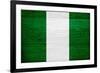 Nigeria Flag Design with Wood Patterning - Flags of the World Series-Philippe Hugonnard-Framed Art Print