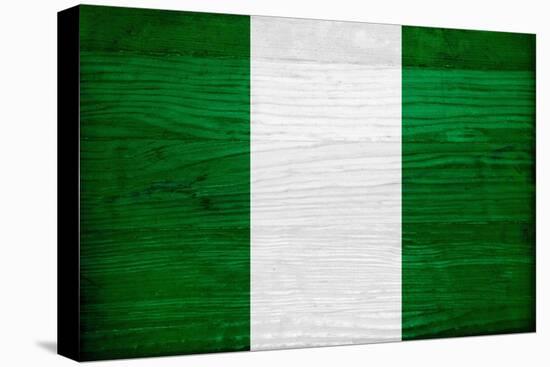 Nigeria Flag Design with Wood Patterning - Flags of the World Series-Philippe Hugonnard-Stretched Canvas