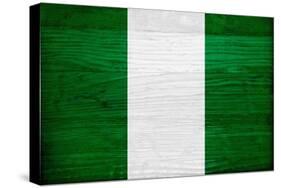 Nigeria Flag Design with Wood Patterning - Flags of the World Series-Philippe Hugonnard-Stretched Canvas