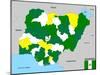 Nigeria Map-tony4urban-Mounted Art Print