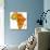 Nigeria on Actual Map of Africa-michal812-Art Print displayed on a wall