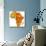 Nigeria on Actual Map of Africa-michal812-Mounted Art Print displayed on a wall