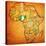 Nigeria on Actual Map of Africa-michal812-Stretched Canvas