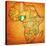 Nigeria on Actual Map of Africa-michal812-Stretched Canvas