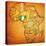 Nigeria on Actual Map of Africa-michal812-Stretched Canvas