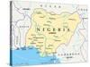 Nigeria Political Map-Peter Hermes Furian-Stretched Canvas