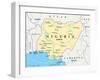 Nigeria Political Map-Peter Hermes Furian-Framed Art Print