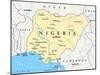 Nigeria Political Map-Peter Hermes Furian-Mounted Art Print