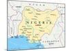 Nigeria Political Map-Peter Hermes Furian-Mounted Art Print