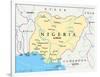 Nigeria Political Map-Peter Hermes Furian-Framed Art Print