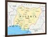 Nigeria Political Map-Peter Hermes Furian-Framed Art Print