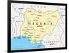 Nigeria Political Map-Peter Hermes Furian-Framed Art Print