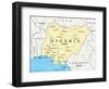 Nigeria Political Map-Peter Hermes Furian-Framed Art Print