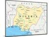 Nigeria Political Map-Peter Hermes Furian-Mounted Art Print