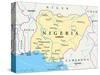 Nigeria Political Map-Peter Hermes Furian-Stretched Canvas