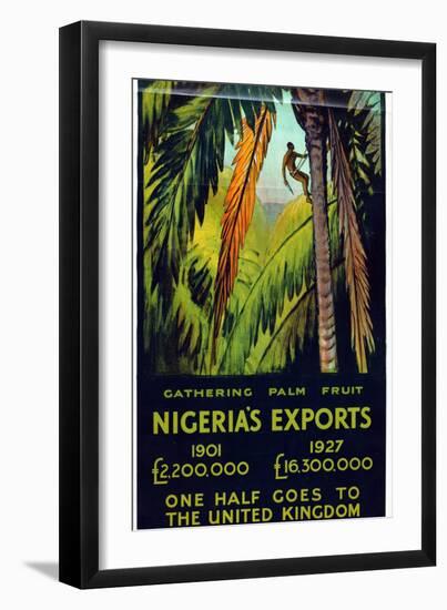 Nigeria's Exports - Gathering Palm Fruit-Gerald Spencer Pryse-Framed Giclee Print