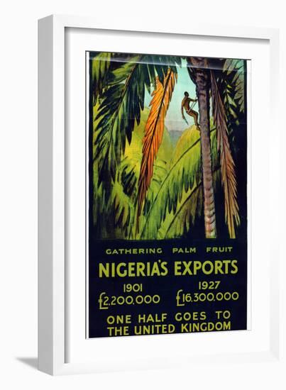 Nigeria's Exports - Gathering Palm Fruit-Gerald Spencer Pryse-Framed Giclee Print