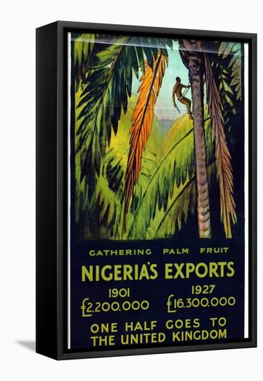 Nigeria's Exports - Gathering Palm Fruit-Gerald Spencer Pryse-Framed Stretched Canvas