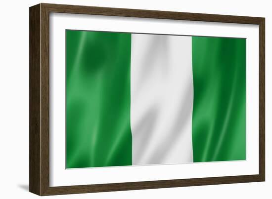 Nigerian Flag-daboost-Framed Art Print