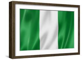 Nigerian Flag-daboost-Framed Art Print