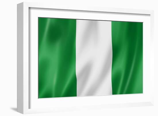 Nigerian Flag-daboost-Framed Art Print