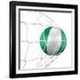 Nigerian Soccer Ball in a Net-zentilia-Framed Art Print