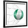 Nigerian Soccer Ball in a Net-zentilia-Framed Art Print